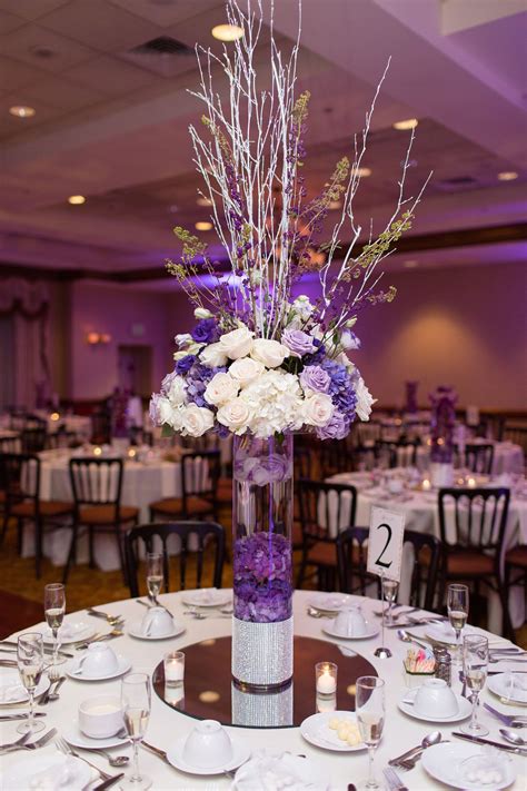 purple floral wedding centerpieces